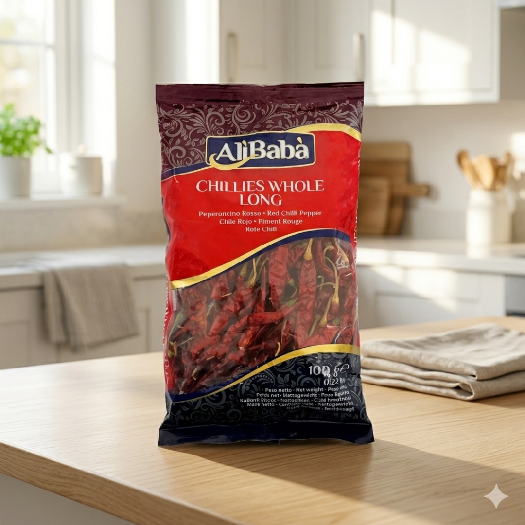 CHILLIES WHOLE LONG ALI BABA 100G